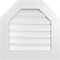 Ekena Millwork Octagonal Top Surface Mount PVC Gable Vent: Functional, w/ 3-1/2"W x 1"P Standard Frame, 24"W x 24"H GVPOT24X2401SF - alternate 1